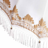 vidaXL Parasol Balinese 260 Crema 180-190 cm Cotone e legno massello