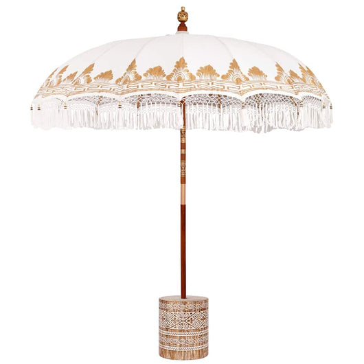 Parasol Balinese Crema 210-220 cm Cotone, legno massello 3356887