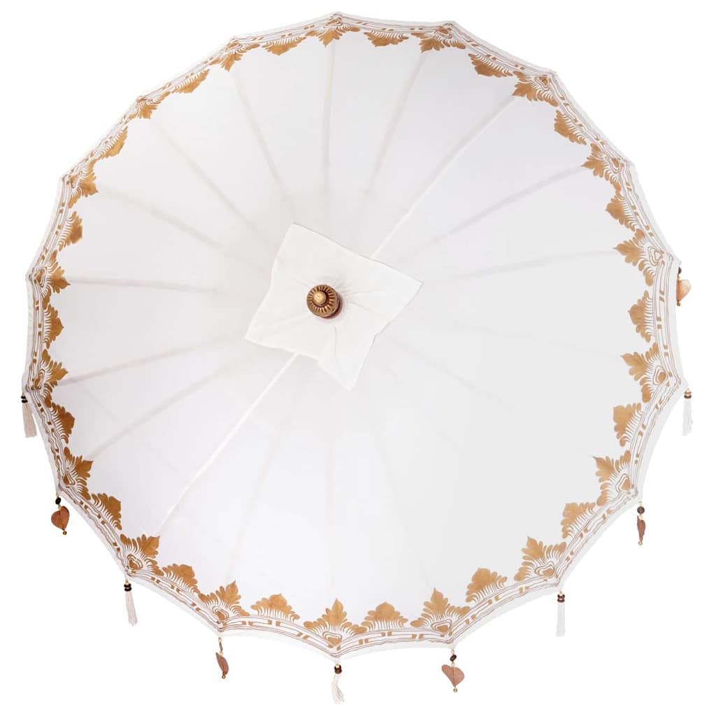 Parasol Balinese Crema 180-190 cm Cotone, legno massello 3356889
