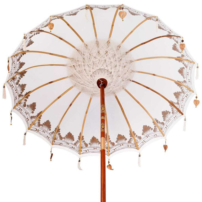 Parasol Balinese Crema 180-190 cm Cotone, legno massello 3356889