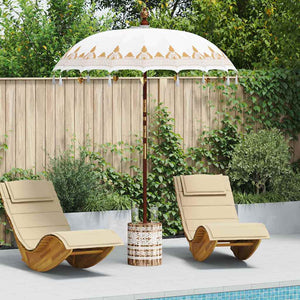 Parasol Balinese Crema 180-190 cm Cotone, legno massello 3356889