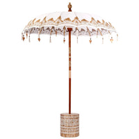 Parasol Balinese Crema 180-190 cm Cotone, legno massello 3356889