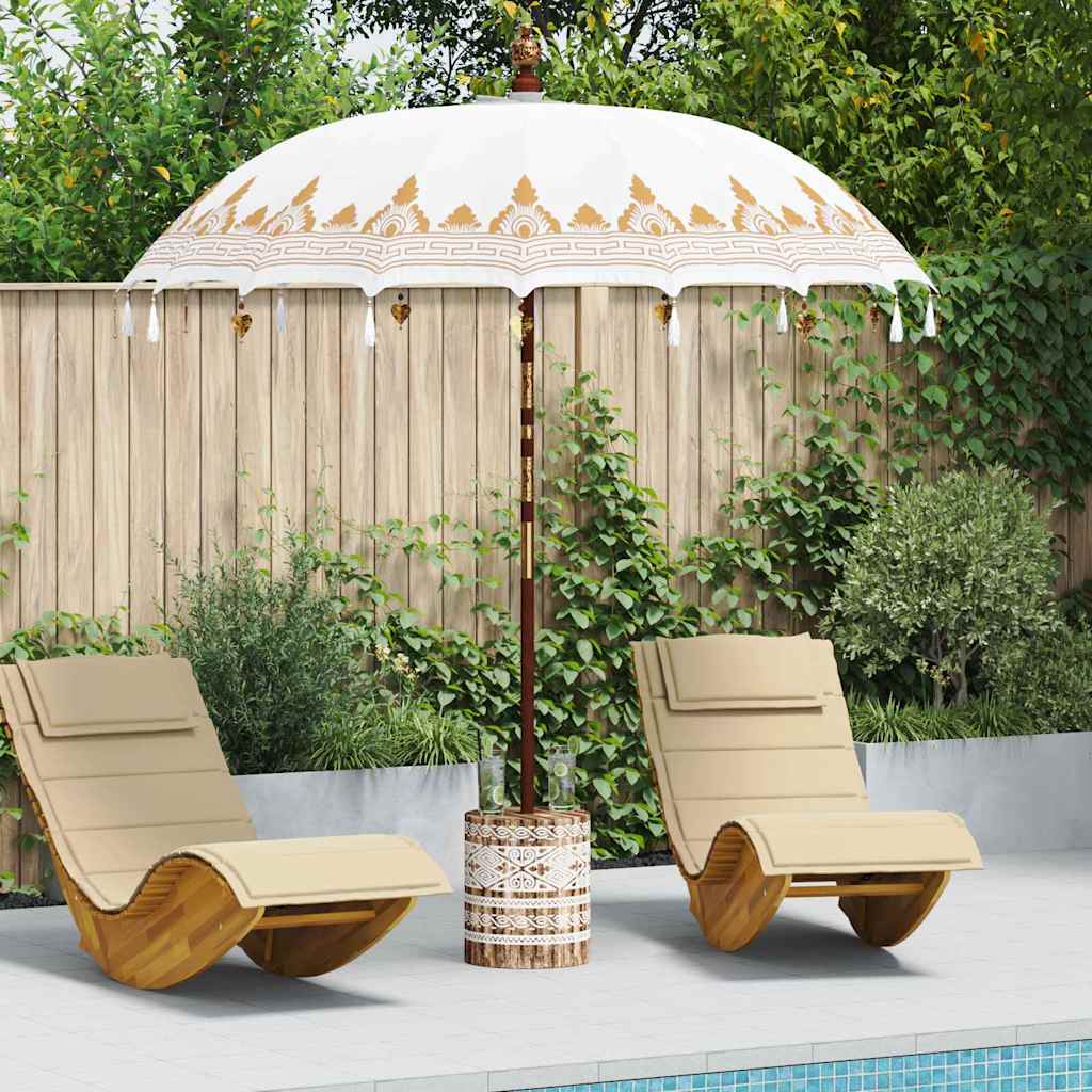 Parasol Balinese Crema 210-220 cm Cotone, legno massello 3356891