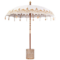 Parasol Balinese Crema 210-220 cm Cotone, legno massello 3356891
