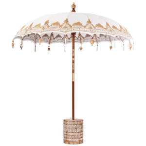 Parasol Balinese Crema 210-220 cm Cotone, legno massello 3356891