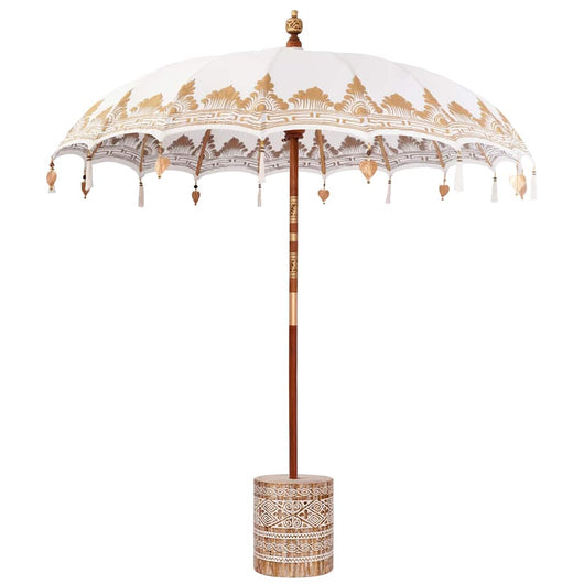 Parasol Balinese Crema 210-220 cm Cotone, legno massello 3356891