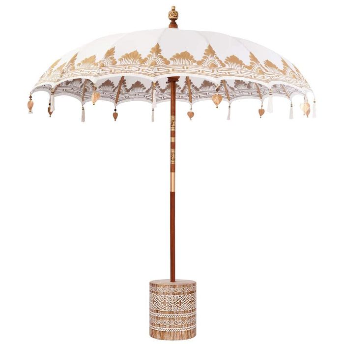 Parasol Balinese Crema 210-220 cm Cotone, legno massello 3356891