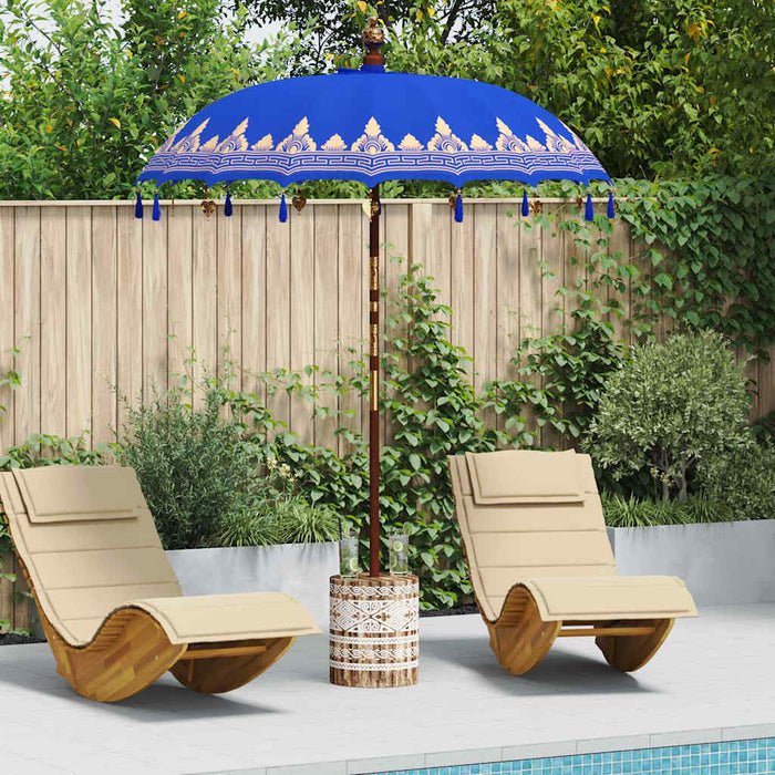 Parasol Balinese Blu 180-190 cm Cotone, legno massello
