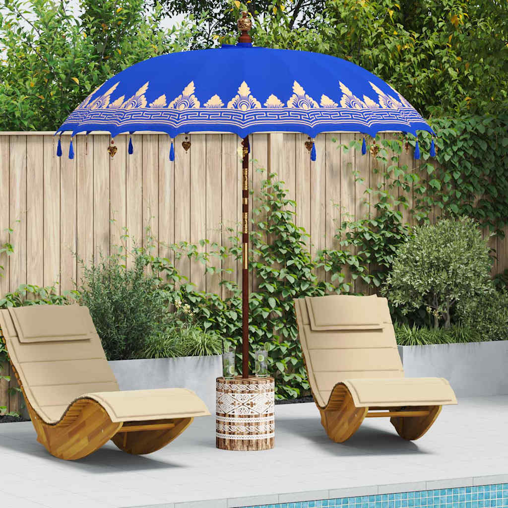 Parasol Balinese Blu 210-220 cm Cotone, legno massello 3356895