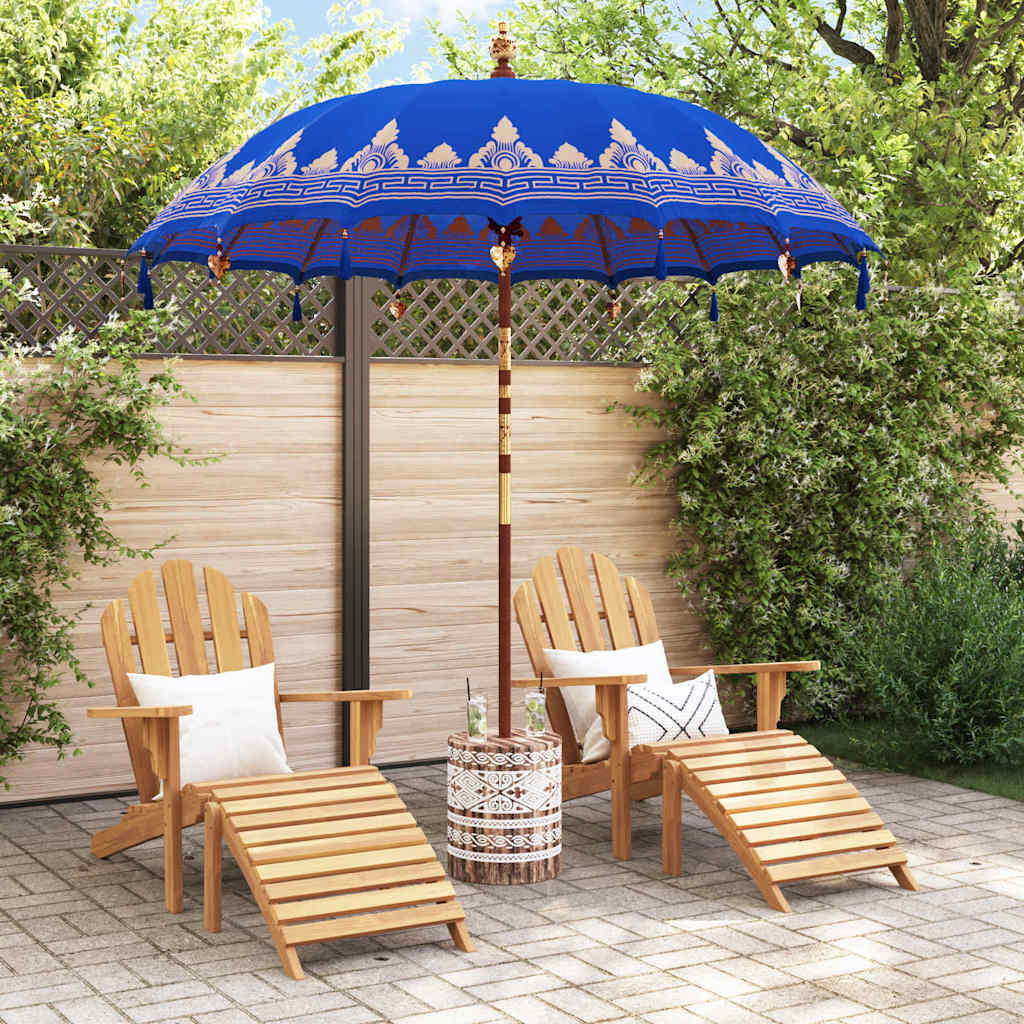 Parasol Balinese Blu 210-220 cm Cotone, legno massello