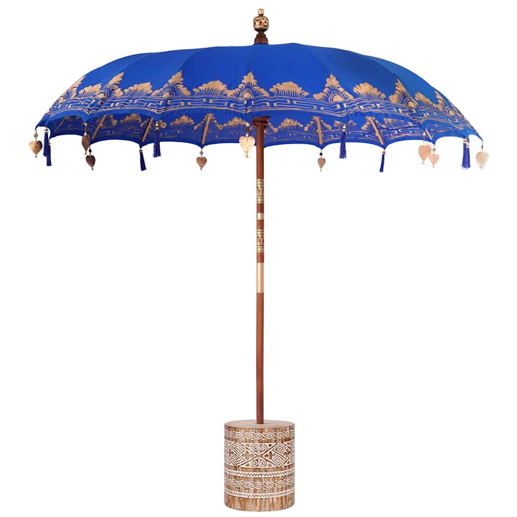 Parasol Balinese Blu 210-220 cm Cotone, legno massello 3356895
