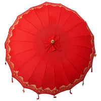 Parasol Balinese Rosso 210-220 cm Cotone, legno massello 3356899