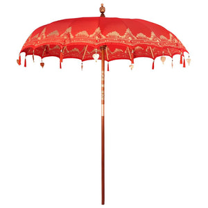 Parasol Balinese Rosso 210-220 cm Cotone, legno massello 3356899