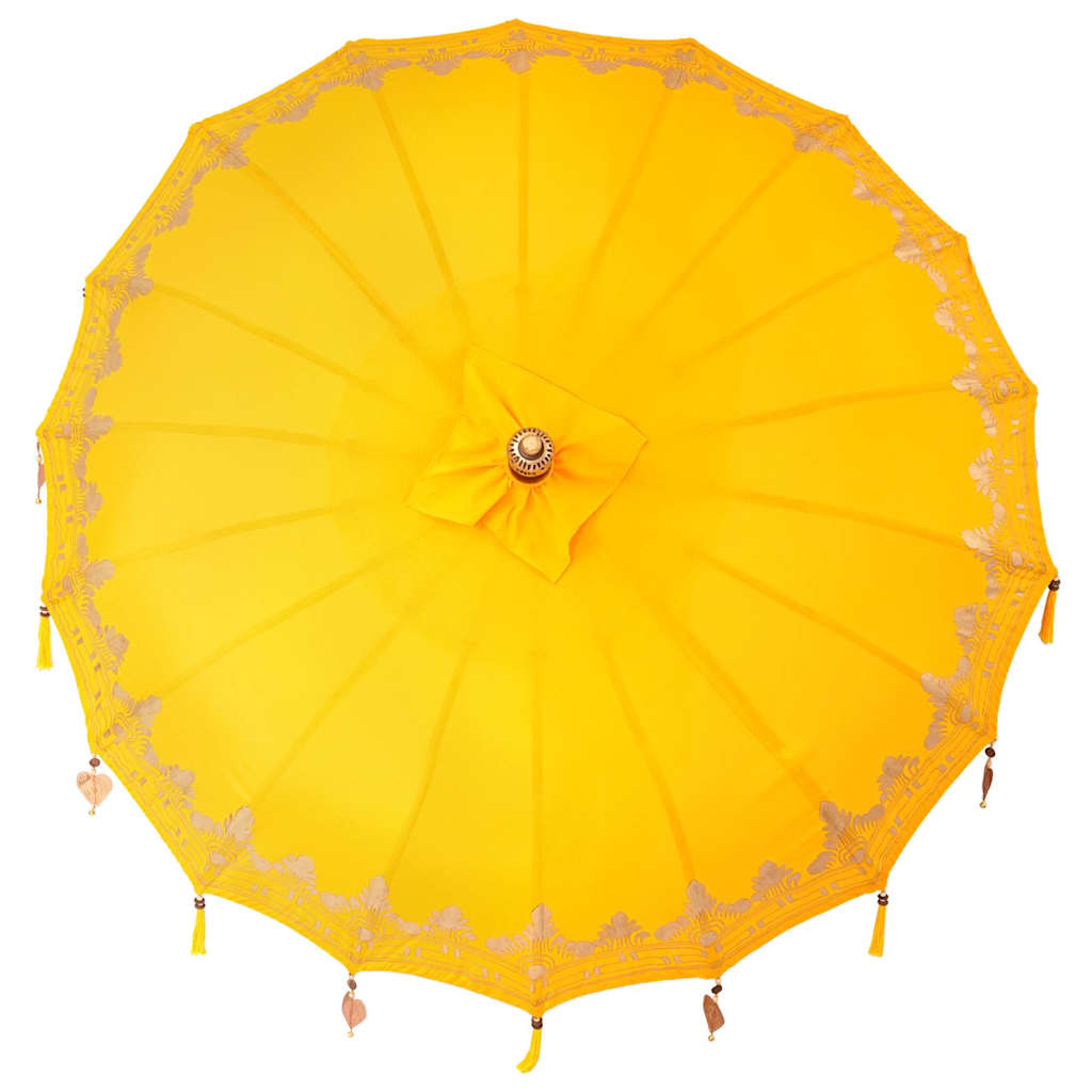 Parasol Balinese Giallo 180-190 cm Cotone, legno massello
