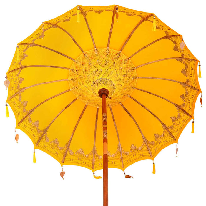 Parasol Balinese Giallo 180-190 cm Cotone, legno massello