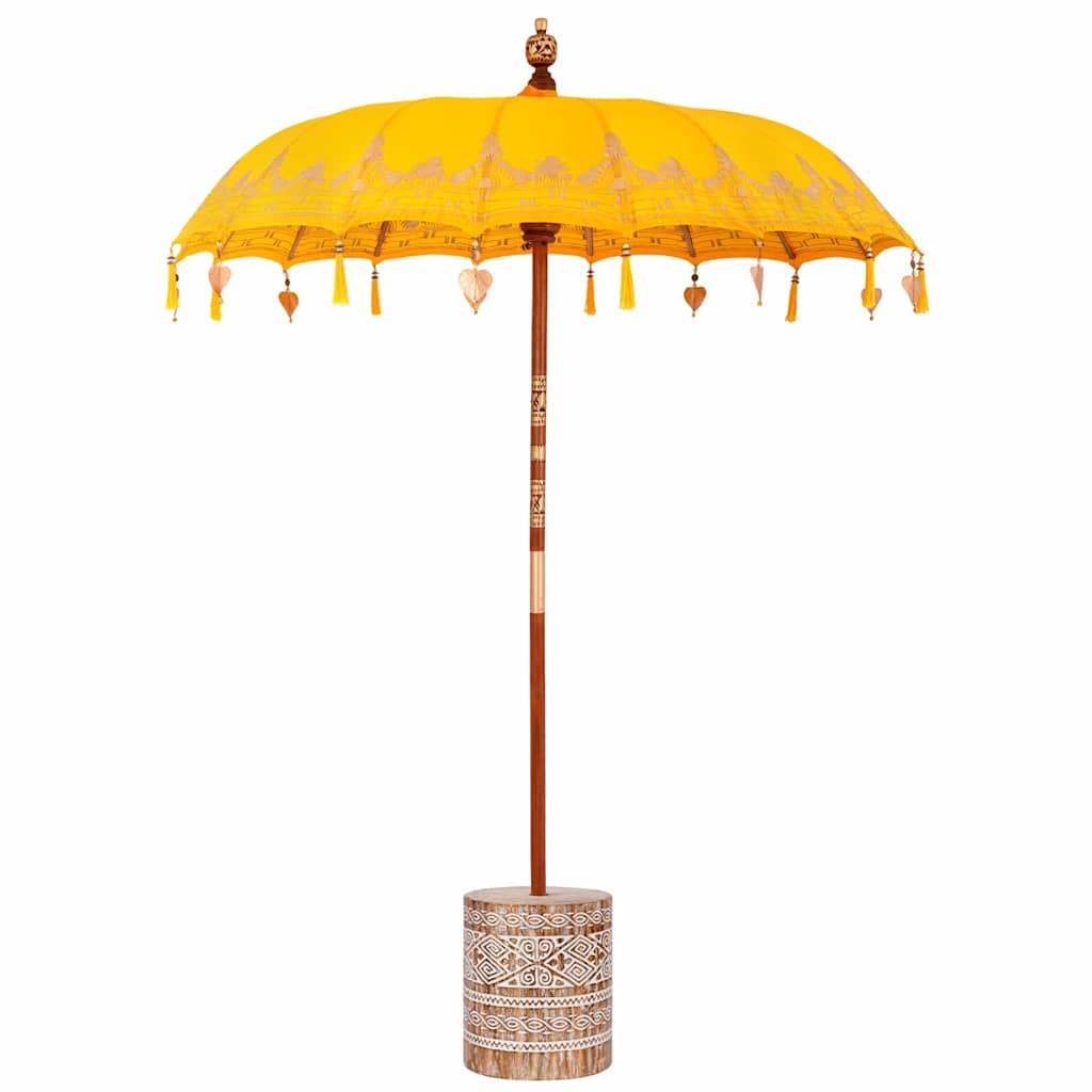 Parasol Balinese Giallo 180-190 cm Cotone, legno massello