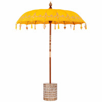 Parasol Balinese Giallo 180-190 cm Cotone, legno massello
