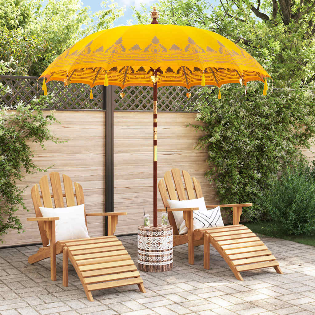 Parasol Balinese Giallo 210-220 cm Cotone, legno massello