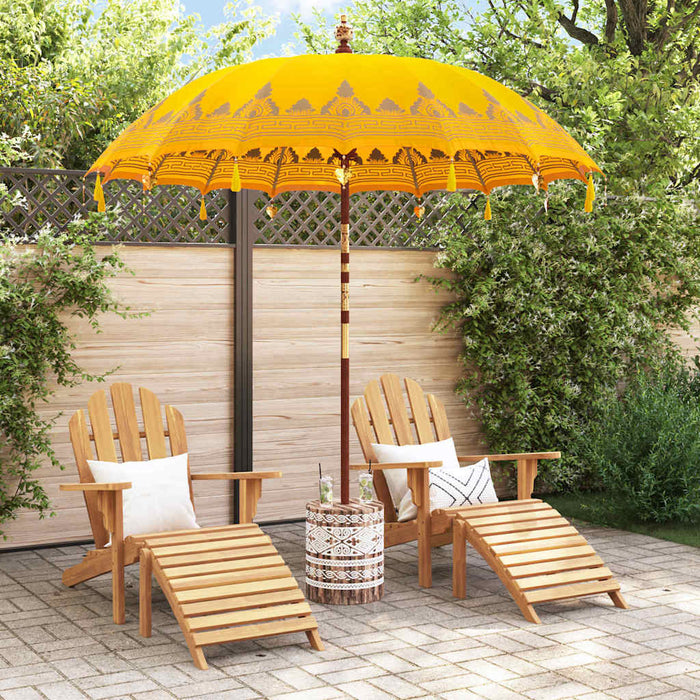 Parasol Balinese Giallo 210-220 cm Cotone, legno massello