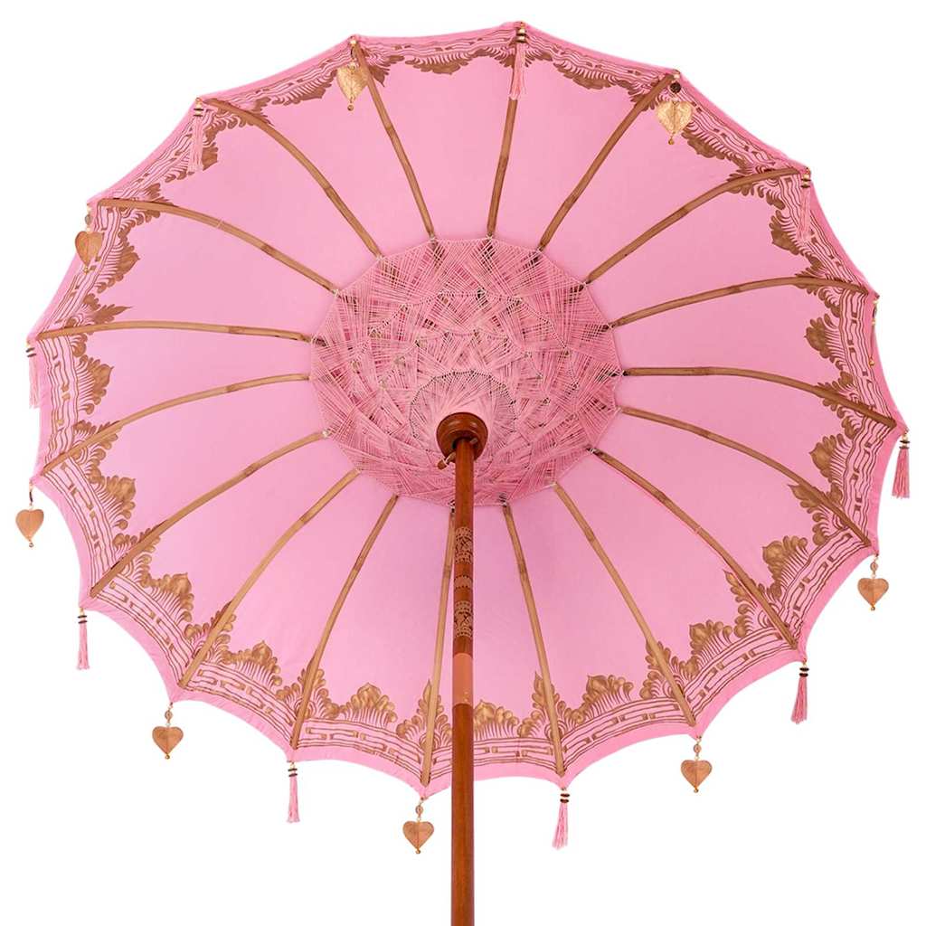 Parasol Balinese Rosa 180-190 cm Cotone, legno massello 3356905
