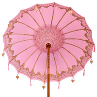 Parasol Balinese Rosa 180-190 cm Cotone, legno massello