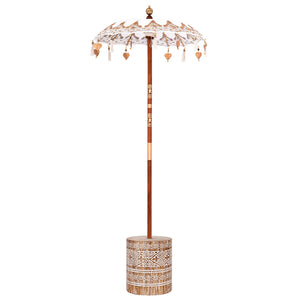 Ombrello balinese con base Crema 95 x 95 x 260 cm 3356909