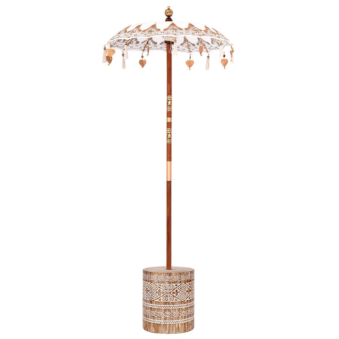 Ombrello balinese con base Crema 95 x 95 x 260 cm 3356909