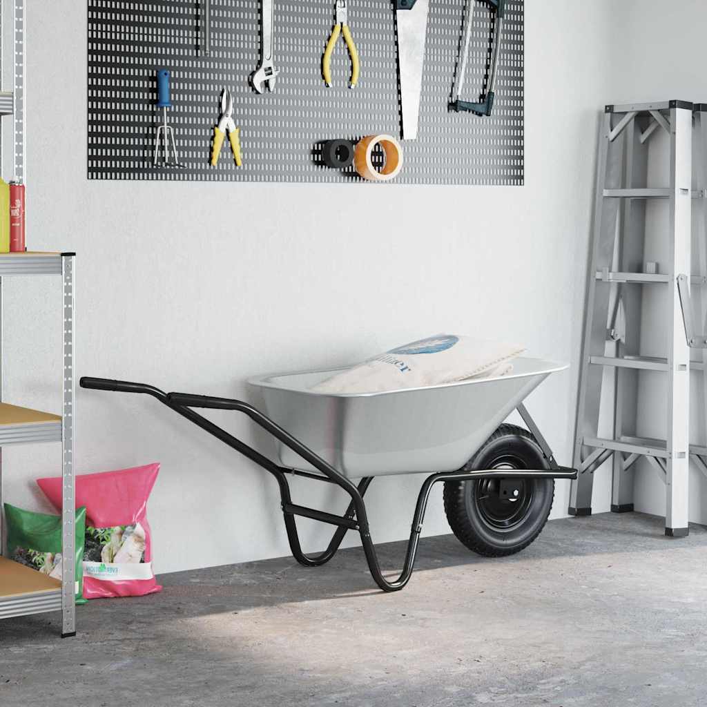 Carriole Argento e Nero 141 x 60 x 57 cm Acciaio 42007973