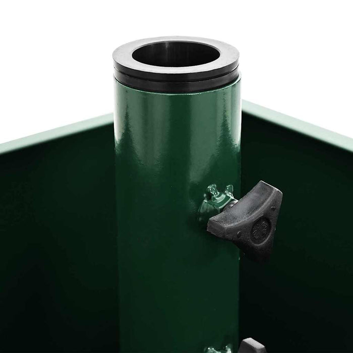 Base per Parasol con Vaso Verde 45 x 45 x 45 cm Acciaio 42010367