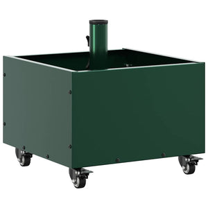 vidaXL Base per Parasol con Vaso Verde 45 x 45 x 45 cm Acciaio