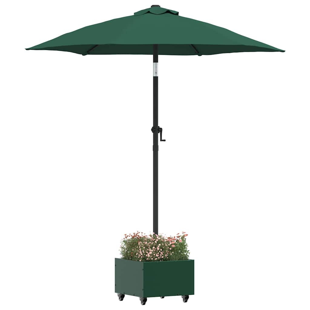 Base per Parasol con Vaso Verde 45 x 45 x 45 cm Acciaio 42010367