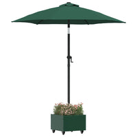 Base per Parasol con Vaso Verde 45 x 45 x 45 cm Acciaio 42010367