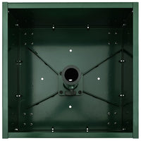 vidaXL Base per Parasol con Vaso Verde 45 x 45 x 45 cm Acciaio