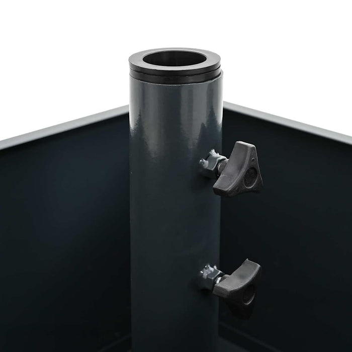 vidaXL Base per Parasol con Vaso Antracite 45 x 45 x 45 cm Acciaio