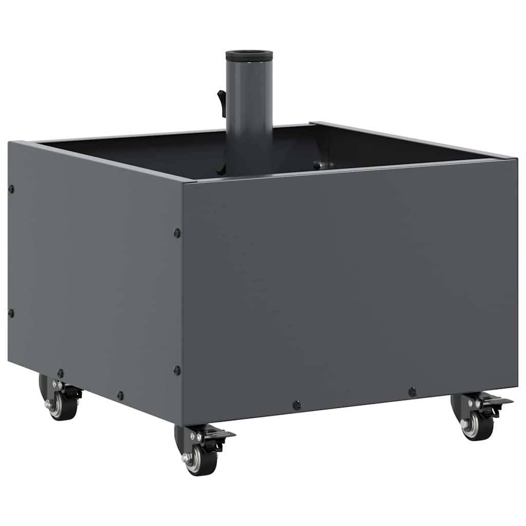 vidaXL Base per Parasol con Vaso Antracite 45 x 45 x 45 cm Acciaio