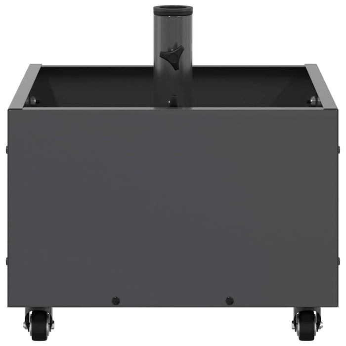 Base per Parasol con Vaso Antracite 45 x 45 x 45 cm Acciaio 42010368