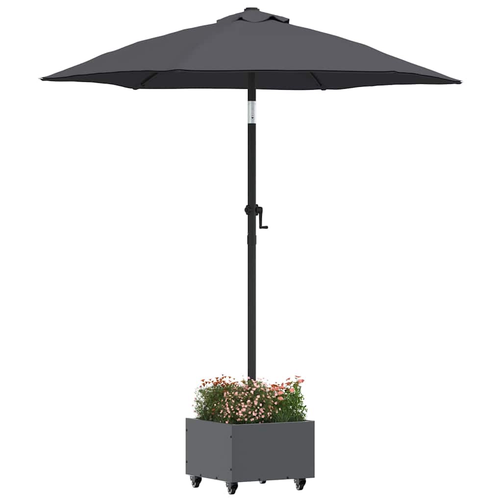 vidaXL Base per Parasol con Vaso Antracite 45 x 45 x 45 cm Acciaio