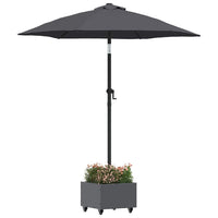 Base per Parasol con Vaso Antracite 45 x 45 x 45 cm Acciaio 42010368