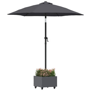 Base per Parasol con Vaso Antracite 45 x 45 x 45 cm Acciaio 42010368