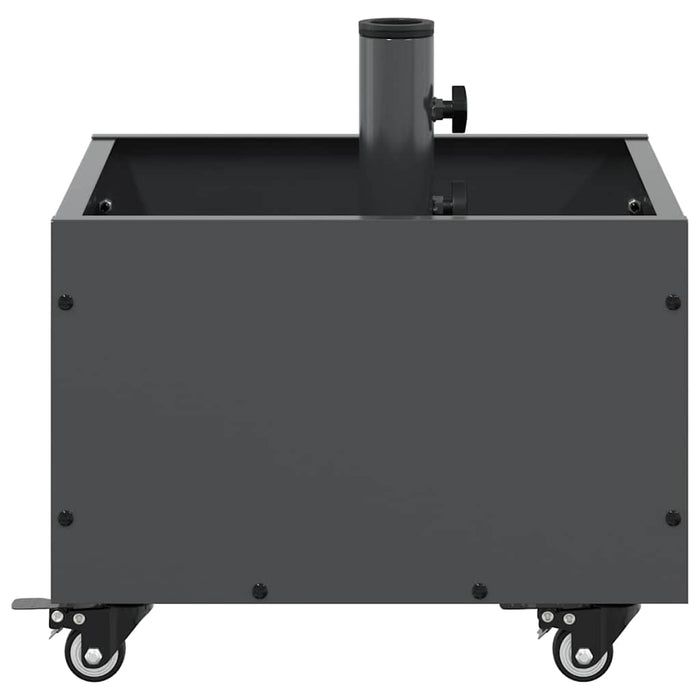 vidaXL Base per Parasol con Vaso Antracite 45 x 45 x 45 cm Acciaio