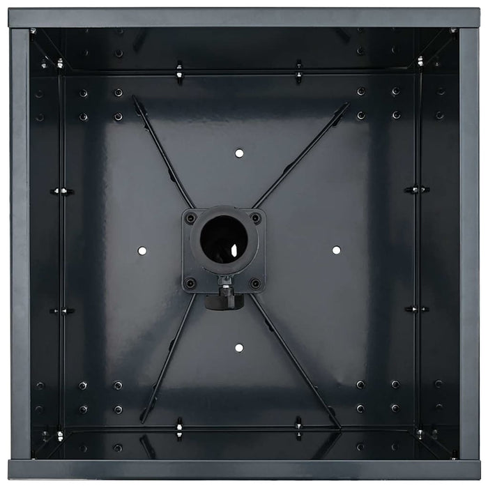 Base per Parasol con Vaso Antracite 45 x 45 x 45 cm Acciaio 42010368
