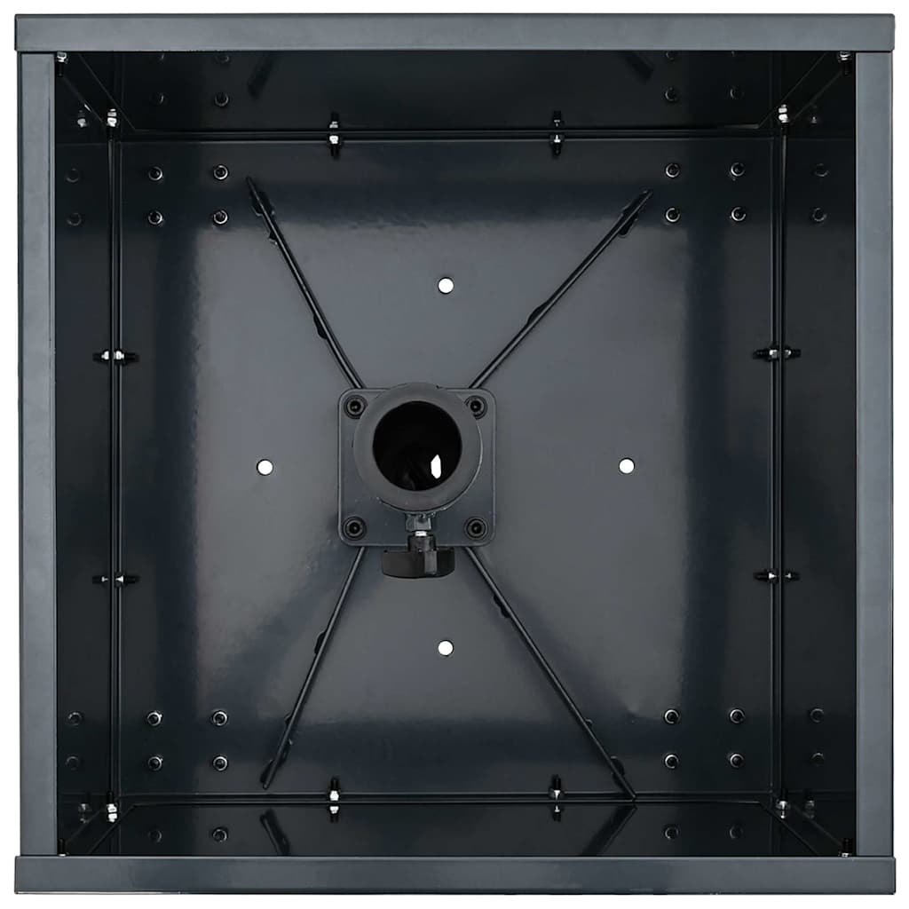 vidaXL Base per Parasol con Vaso Antracite 45 x 45 x 45 cm Acciaio