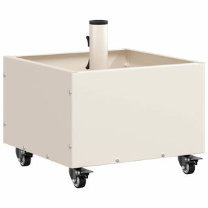 vidaXL Base per Parasol con Vaso Bianco 45 x 45 x 45 cm Acciaio