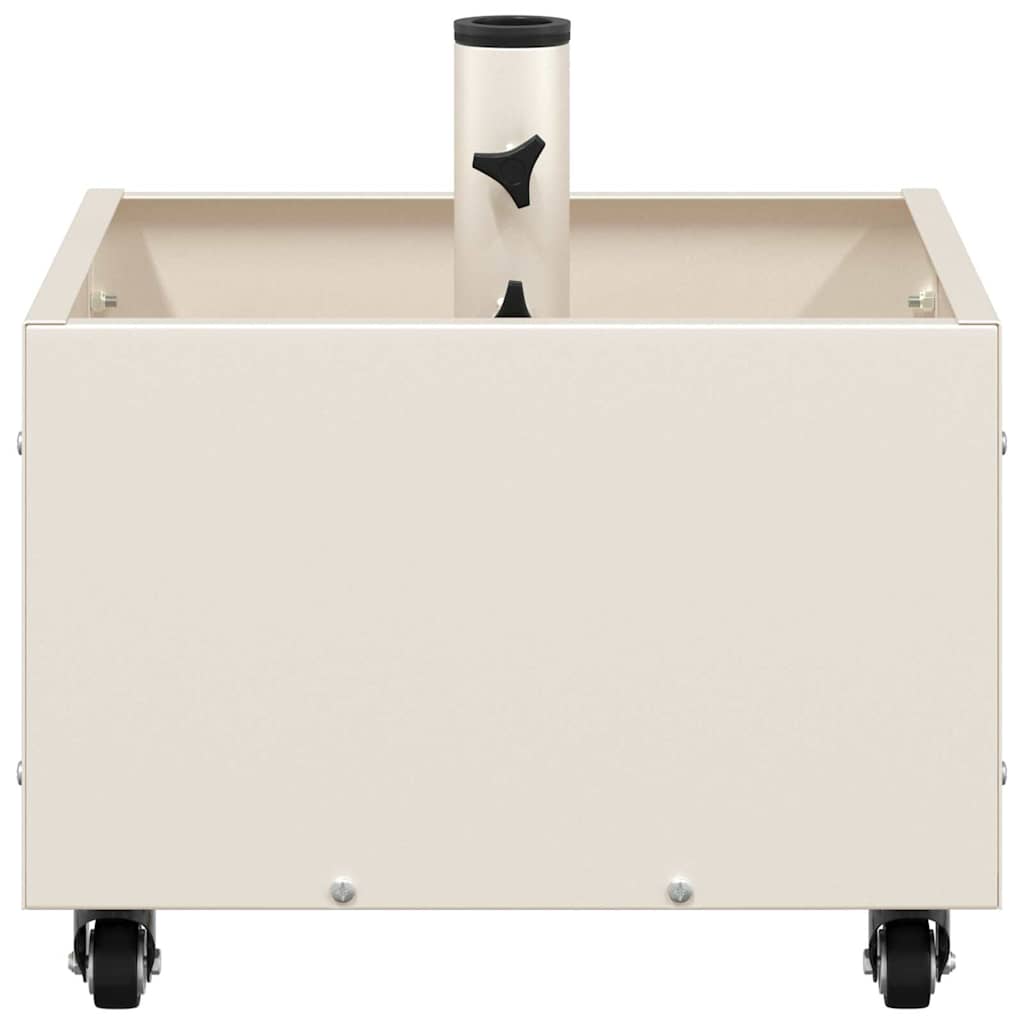 vidaXL Base per Parasol con Vaso Bianco 45 x 45 x 45 cm Acciaio