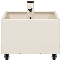 vidaXL Base per Parasol con Vaso Bianco 45 x 45 x 45 cm Acciaio