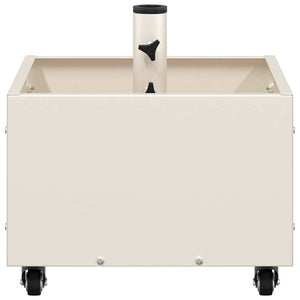 vidaXL Base per Parasol con Vaso Bianco 45 x 45 x 45 cm Acciaio