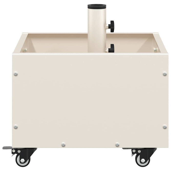 vidaXL Base per Parasol con Vaso Bianco 45 x 45 x 45 cm Acciaio