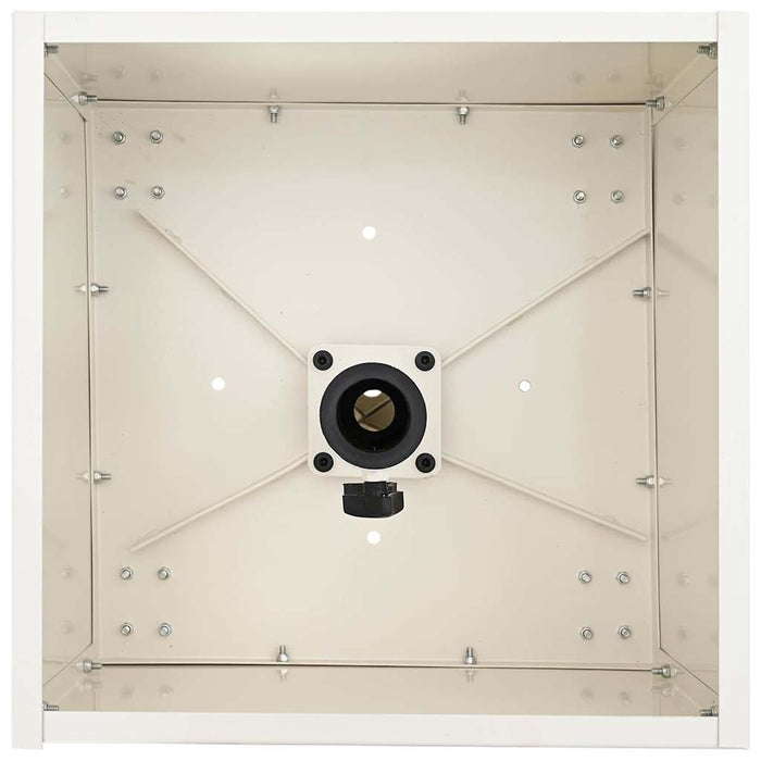 vidaXL Base per Parasol con Vaso Bianco 45 x 45 x 45 cm Acciaio