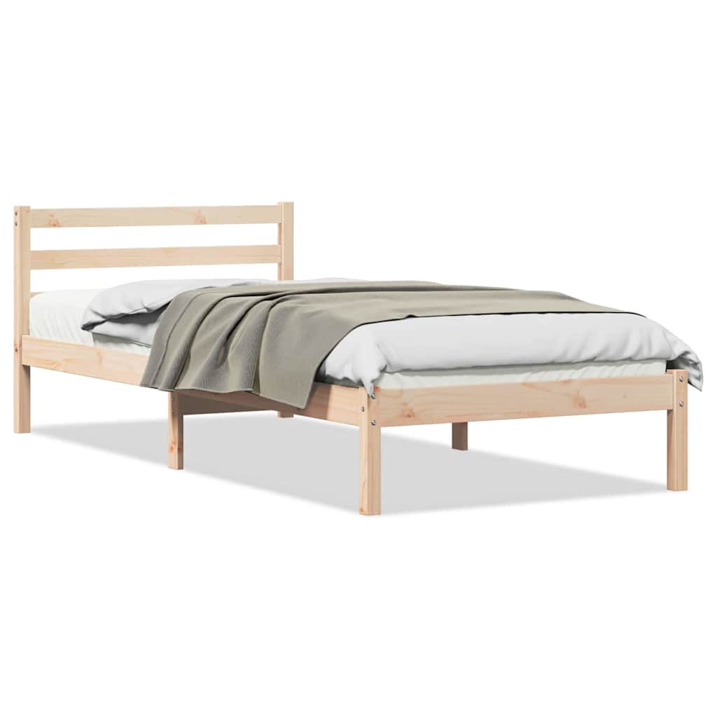 Struttura per Letto Marrone 210 x 80 cm Legno di pino massello 869760