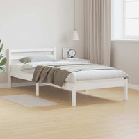 Struttura per Letto Bianco 210 x 100 cm Legno di pino massello 869765